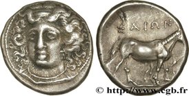 THESSALY - LARISSA
Type : Drachme 
Date : c. 350 AC. 
Mint name / Town : Larissa, Thessalie 
Metal : silver 
Diameter : 19,5 mm
Orientation dies...