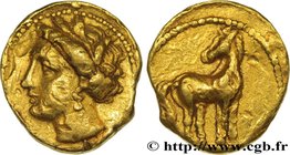 ZEUGITANA - CARTHAGE
Type : Cinquième Statère en or 
Date : c. 350-320 AC. 
Mint name / Town : Carthage, Zeugitane 
Metal : gold 
Millesimal fine...