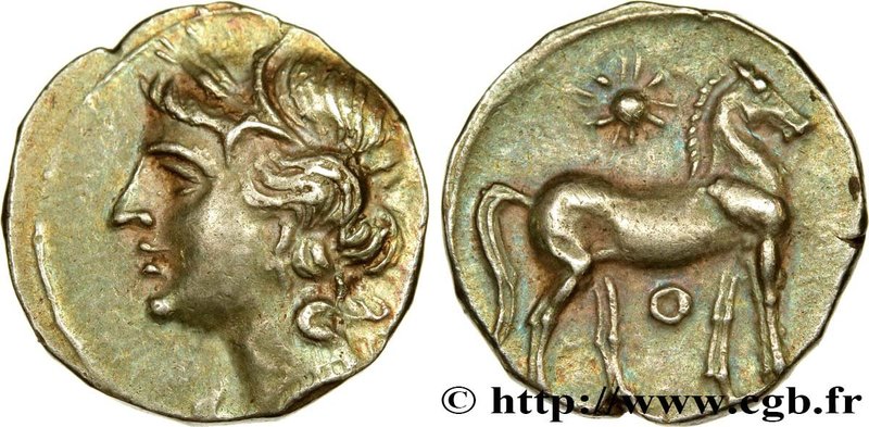 ZEUGITANA - CARTHAGE
Type : Demi-shekel 
Date : c. 220-210 AC. 
Mint name / T...