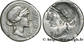 AEMILIA
Type : Denier incus 
Date : c. 114-113 AC. 
Mint name / Town : Rome 
Metal : silver 
Millesimal fineness : 950 ‰
Diameter : 18 mm
Weigh...