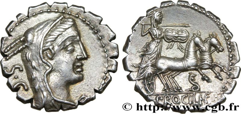 PROCILIA
Type : Denier serratus 
Date : 80 AC. 
Mint name / Town : Rome 
Met...