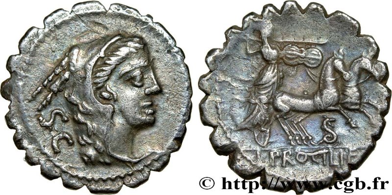 PROCILIA
Type : Denier serratus 
Date : 80 AC. 
Mint name / Town : Rome 
Met...
