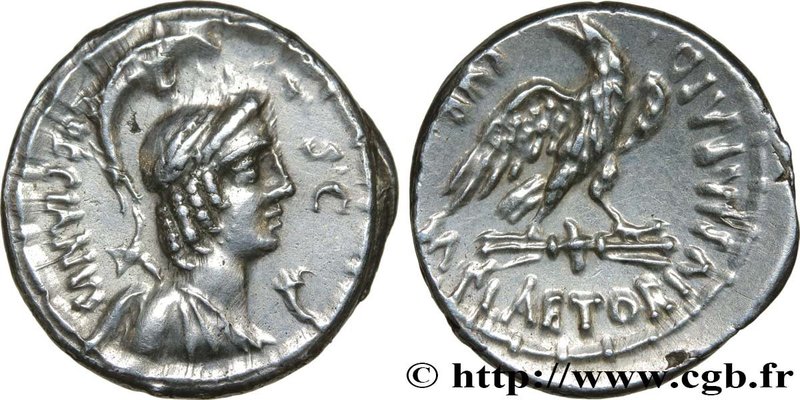 PLAETORIA
Type : Denier 
Date : 67 AC. 
Mint name / Town : Rome 
Metal : sil...