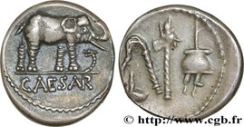 JULIUS CAESAR
Type : Denier
Date : 49 AC.
Mint name / Town : Gaule ou Italie
Metal : silver
Millesimal fineness : 950 ‰
Diameter : 18 mm
Orient...