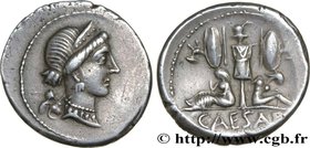 JULIUS CAESAR
Type : Denier 
Date : 45 AC. 
Mint name / Town : Espagne 
Metal : silver 
Millesimal fineness : 950 ‰
Diameter : 19 mm
Orientatio...