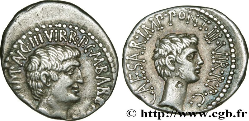 ANTONIUS and OCTAVIAN
Type : Denier 
Date : c. 41 AC. 
Mint name / Town : Éph...