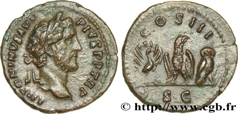 ANTONINUS PIUS
Type : Quadrans 
Date : 140 
Mint name / Town : Rome 
Metal :...