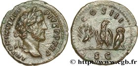 ANTONINUS PIUS
Type : Quadrans 
Date : 140 
Mint name / Town : Rome 
Metal : copper 
Diameter : 18,5 mm
Orientation dies : 6 h.
Weight : 3,27 g...