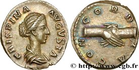 CRISPINA
Type : Denier 
Date : 180-182 
Mint name / Town : Rome 
Metal : silver 
Millesimal fineness : 800 ‰
Diameter : 18 mm
Orientation dies ...