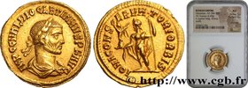 DIOCLETIAN
Type : Aureus 
Date : 285-286 
Mint name / Town : Cyzique 
Metal : gold 
Millesimal fineness : 1000 ‰
Diameter : 20 mm
Orientation d...