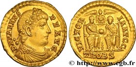 VALENS
Type : Solidus 
Date : 373-375 
Mint name / Town : Trèves 
Metal : gold 
Diameter : 20,5 mm
Orientation dies : 6 h.
Weight : 4,48 g.
Ra...