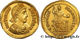 THEODOSIUS I
Type : Solidus 
Date : 382-383 
Mint name / Town : Constantinople 
Metal : gold 
Millesimal fineness : 1000 ‰
Diameter : 21 mm
Ori...