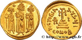 HERACLIUS, HERACLIUS CONSTANTINE and HERACLONAS
Type : Solidus 
Date : 636-637 
Mint name / Town : Constantinople 
Metal : gold 
Millesimal finen...