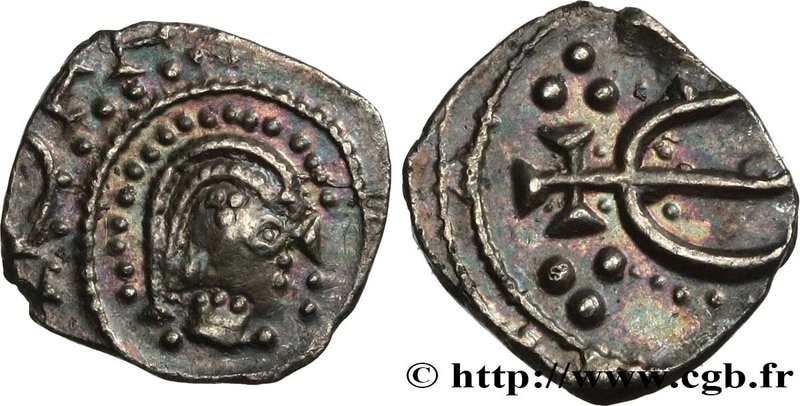 POITOU - METALUS VICUS - Melle ? (Deux-Sevres)
Type : Denier à l’E croiseté et ...