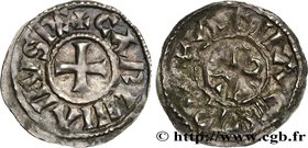 CARLOMAN II
Type : Denier 
Date : c. 879-884 
Mint name / Town : Arles 
Metal : silver 
Diameter : 22,5 mm
Orientation dies : 8 h.
Weight : 1,7...