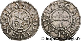 RUDOLPH
Type : Denier 
Date : c. 930-940 
Date : n.d. 
Mint name / Town : Château-Landon 
Metal : silver 
Diameter : 19,5 mm
Orientation dies :...