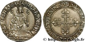 LOUIS XII, FATHER OF THE PEOPLE
Type : Carlin 
Date : c. 1502 
Date : n.d. 
Mint name / Town : Naples 
Metal : silver 
Diameter : 26 mm
Orienta...