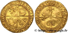 FRANCIS I
Type : Écu d'or au soleil du Dauphiné, 1er type 
Date : 21/07/1519 
Date : n.d. 
Mint name / Town : Crémieu 
Metal : gold 
Millesimal ...