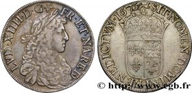 LOUIS XIV "THE SUN KING"
Type : Écu au buste juvénile du Béarn, 2e type 
Date : 1675 
Mint name / Town : Pau 
Metal : silver 
Millesimal fineness...