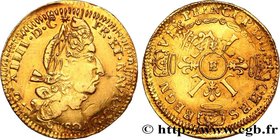LOUIS XIV "THE SUN KING"
Type : Louis d'or aux quatre L, fausse réformation 
Date : s.d. 
Mint name / Town : Tours 
Metal : gold 
Millesimal fine...