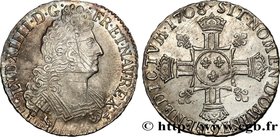 LOUIS XIV "THE SUN KING"
Type : Demi-écu aux huit L, 2e type 
Date : 1708 
Mint name / Town : Rennes 
Quantity minted : 48572 
Metal : silver 
M...