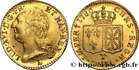 LOUIS XVI
Type : Louis d'or dit "aux écus accolés" 
Date : 1786 
Mint name / Town : Nantes 
Quantity minted : 827986 
Metal : gold 
Millesimal f...