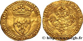 PROVENCE - COUNTY OF PROVENCE - LOUIS OF PROVENCE
Type : Écu d’or, 2e type 
Date : c. 1384-1388 
Date : n.d. 
Mint name / Town : Avignon (?) 
Met...