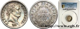 PREMIER EMPIRE / FIRST FRENCH EMPIRE
Type : Demi-franc Napoléon Ier tête laurée, Empire français 
Date : 1812 
Mint name / Town : Paris 
Quantity ...