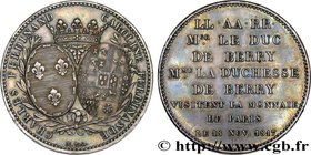 LOUIS XVIII
Type : Monnaie de visite, module de 5 francs, pour le duc et la duchesse de Berry à la Monnaie de Paris 
Date : 1817 
Quantity minted :...