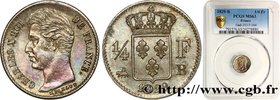 CHARLES X
Type : 1/4 franc Charles X 
Date : 1829 
Mint name / Town : Rouen 
Quantity minted : 32008 
Metal : silver 
Millesimal fineness : 900 ...