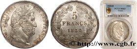 LOUIS-PHILIPPE I
Type : 5 francs IIe type Domard 
Date : 1834 
Mint name / Town : La Rochelle 
Quantity minted : 2.182.520 
Metal : silver 
Diam...