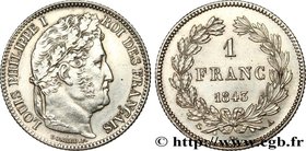 LOUIS-PHILIPPE I
Type : 1 franc Louis-Philippe, couronne de chêne 
Date : 1843 
Mint name / Town : Paris 
Quantity minted : 73812 
Metal : silver...