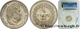 LOUIS-PHILIPPE I
Type : 1/4 franc Louis-Philippe 
Date : 1834 
Mint name / Town : Strasbourg 
Quantity minted : 3011 
Metal : silver 
Millesimal...