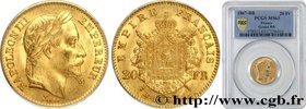 SECOND EMPIRE
Type : 20 francs or Napoléon III, tête laurée 
Date : 1867 
Mint name / Town : Strasbourg 
Quantity minted : 4.516.330 
Metal : gol...