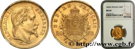 SECOND EMPIRE
Type : 20 francs or Napoléon III, tête laurée 
Date : 1869 
Mint name / Town : Paris 
Quantity minted : 4046294 
Metal : gold 
Mil...
