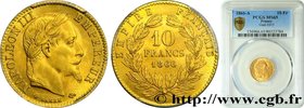 SECOND EMPIRE
Type : 10 francs or Napoléon III, tête laurée 
Date : 1866 
Mint name / Town : Paris 
Quantity minted : 1672389 
Metal : gold 
Mil...