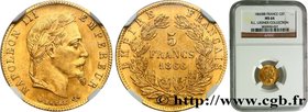 SECOND EMPIRE
Type : 5 francs or Napoléon III, tête laurée 
Date : 1866 
Mint name / Town : Strasbourg 
Quantity minted : 1349496 
Metal : gold ...