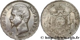 SECOND EMPIRE
Type : 5 francs Napoléon III, tête nue 
Date : 1856 
Mint name / Town : Paris 
Quantity minted : 4768445 
Metal : silver 
Millesim...