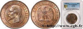 SECOND EMPIRE
Type : Dix centimes Napoléon III, tête nue 
Date : 1852 
Mint name / Town : Paris 
Quantity minted : 642.898 
Metal : bronze 
Diam...