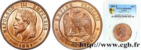 SECOND EMPIRE
Type : Dix centimes Napoléon III, tête laurée 
Date : 1861 
Mint name / Town : Bordeaux 
Quantity minted : 4461451 
Metal : bronze ...