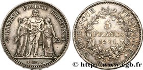THE COMMUNE
Type : 5 francs Hercule, dite “Camélinat” 
Date : 1871 
Mint name / Town : Paris 
Quantity minted : 256410 
Metal : silver 
Millesim...