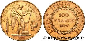 III REPUBLIC
Type : 100 francs or Génie, tranche inscrite en relief Dieu protège la France 
Date : 1896 
Mint name / Town : Paris 
Quantity minted...