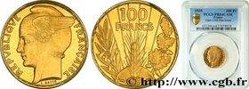 III REPUBLIC
Type : 100 francs or, Bazor, Flan Bruni 
Date : 1935 
Mint name / Town : Paris 
Quantity minted : 6.102.100 
Metal : gold 
Millesim...