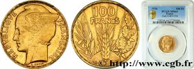 III REPUBLIC
Type : 100 francs or, Bazor 
Date : 1936 
Quantity minted : 7688641 
Metal : gold 
Millesimal fineness : 900 ‰
Diameter : 21 mm
Or...