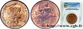III REPUBLIC
Type : 10 centimes Daniel-Dupuis 
Date : 1905 
Quantity minted : 950.000 
Metal : bronze 
Diameter : 30 mm
Orientation dies : 6 h....