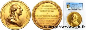 LOUIS XVI
Type : Médaille, Prix annuel de l’Université de Perpignan 
Date : 1779 
Metal : gold 
Diameter : 41,5 mm
Engraver : Duvivier Benjamin (...