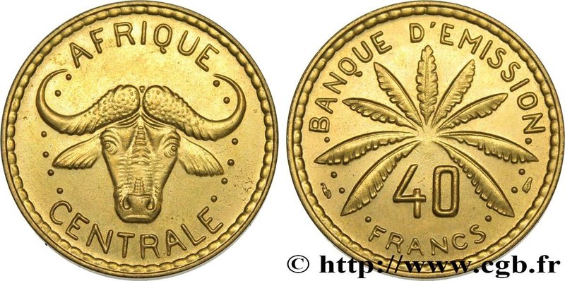 CENTRAL AFRICA
Type : Épreuve de 40 Francs de George Lay 
Date : 1958 
Mint n...