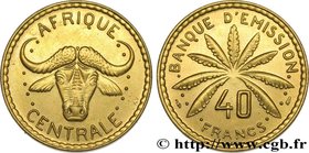 CENTRAL AFRICA
Type : Épreuve de 40 Francs de George Lay 
Date : 1958 
Mint name / Town : Paris 
Quantity minted : 33 
Metal : bronze-aluminium ...