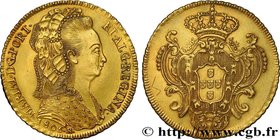 BRAZIL - MARIA I
Type : Pièce de 6.400 reis ou Peça 
Date : 1805 
Mint name / Town : Rio de Janeiro 
Quantity minted : 109000 
Metal : gold 
Mil...