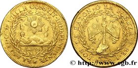 CHILE - REPUBLIC
Type : 8 Escudos 
Date : 1832 
Mint name / Town : Santiago 
Quantity minted : 11000 
Metal : gold 
Millesimal fineness : 875 ‰...